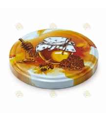 Lokk akvarell honning & bie, 82 mm TO-lokk, 12 stk