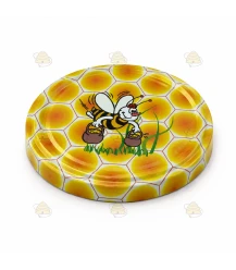 Jar lid cartoon bee, 82 mm TO , 12 pieces