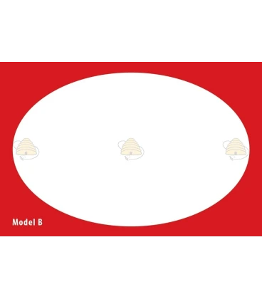 Ovaal honingetiket 8000 stuks. Model B.