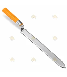 Cuchillo desoperculador con mango de plástico estriado