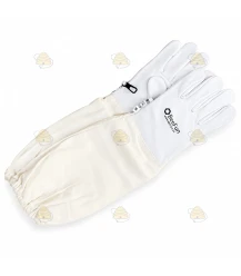Guanti da apicoltore, in pelle & cotone bianchi - BeeFun®