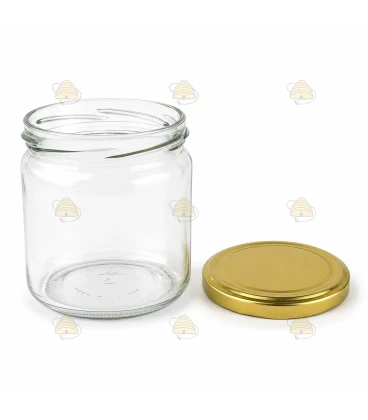 Round jar 388ml / 500g, with lid