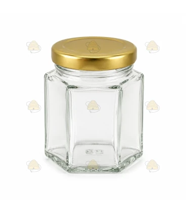 Hexagonal jar 45ml / 50g, with lid