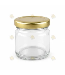 Rundt glas 41 ml / 50 g, med låg