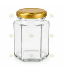 Hexagonal jar 116ml / 140g, with lid