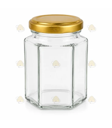Vasetto esagonale 116ml / 140g, con coperchio