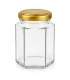Sekskantet glas 116ml / 140g, med låg