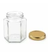 Vaso esagonale 390ml / 500g, con coperchio