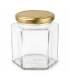 Vaso esagonale 390ml / 500g, con coperchio