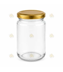 Round glass jars - 290 ml / 350 g, with lid (TO 63 mm)