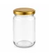Runde honningglas - 290 ml / 350 gram, med låg (TO 63 mm)