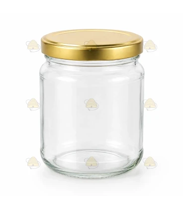 Rundt glass 212ml / 250g, med lokk