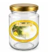 Oval yellow honey label