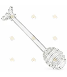 Glass honey dipper