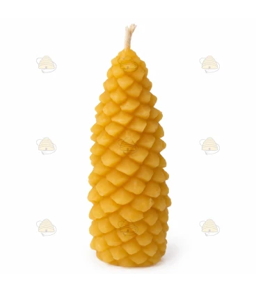 Vela con forma de piña de pino