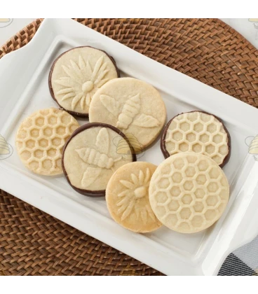 Cookie stamps: Bee, Beecomb and Flower