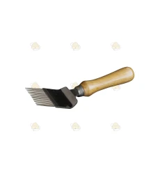 Ontzegelvork gebogen tanden hout