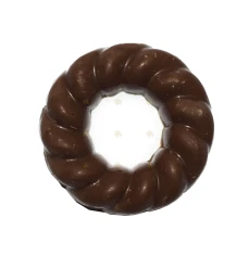 Christmas wreath of honey milk chocolate