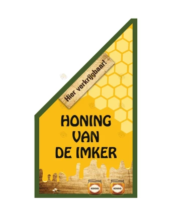 Kioskvlag "Honing van de imker", in rood of groen