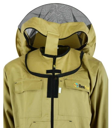 Beekeeper jacket Deluxe, round hood khaki - BeeFun®