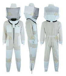 Beekeeper coverall AirFree, round hood white - BeeFun®