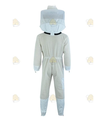 Beekeeper coverall AirFree, round hood white - BeeFun®