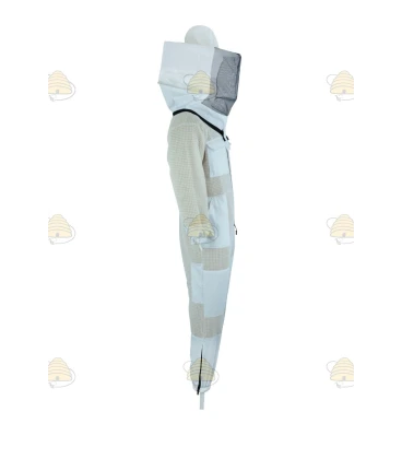 Beekeeper coverall AirFree, round hood white - BeeFun®