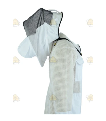 Beekeeper coverall AirFree, round hood white - BeeFun®