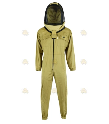 Beekeeper coverall Premium, English hood khaki - BeeFun®