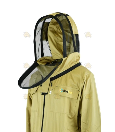 Beekeeper coverall Premium, English hood khaki - BeeFun®