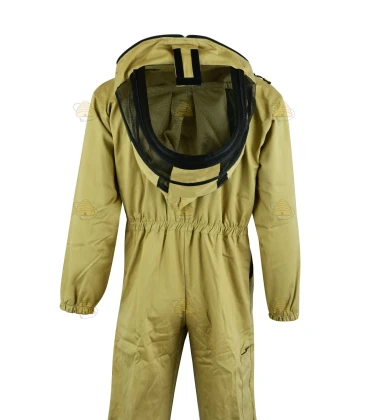 Beekeeper coverall Premium, English hood khaki - BeeFun®