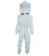 Beekeeper coverall Premium double layer, round hood cream white - BeeFun®