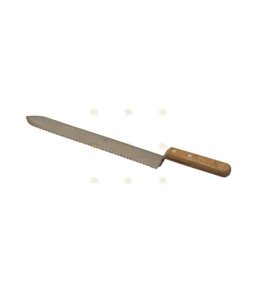 Unsealing knife wood ribbed and smooth