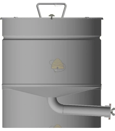 Conical drain barrel stainless steel 50 liters (70 kg)