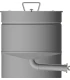 Conical drain barrel stainless steel 50 liters (70 kg)