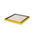 Intermediate bottom savings cabinet yellow lacquered polystyrene