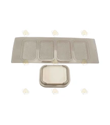 Rack honey trays and lids for Simplex eye strainer