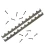Afstandsrepen set Spaarkast polystyreen BeeFun® 11-raams 39,9 cm aluminium
