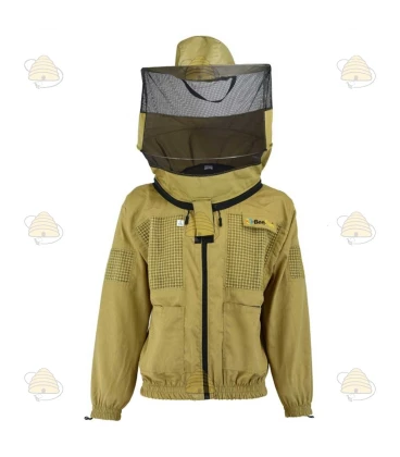 Beekeeper jacket semi-AirFree, round hood khaki - BeeFun® (finished is finished)