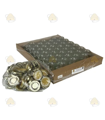 45 ml of 50 gram honingpot zonder deksel, hexagonaal model (6-hoekig)