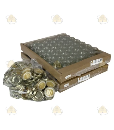 45 ml of 50 gram honingpot zonder deksel, hexagonaal model (6-hoekig)