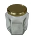 Hexagonale pot 390ml / 500g, met deksel