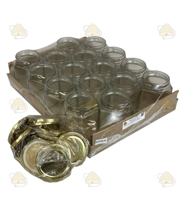 390ml / 500 gr met deksel, hexagonaal, zeshoekig