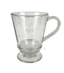 Tea glass with bees