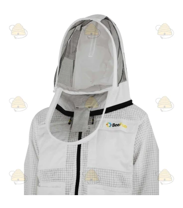 Beekeeper jacket AirFree, English hood white - BeeFun®