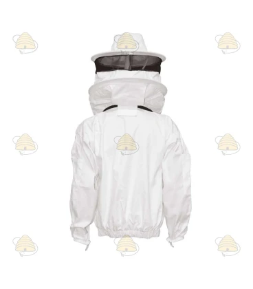 Beekeeper jacket Deluxe, round hood white - BeeFun®