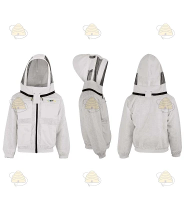 Beekeeper jacket AirFree, English hood white - BeeFun®