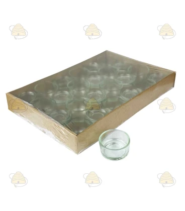 Tea light trays glass (24 pcs.)