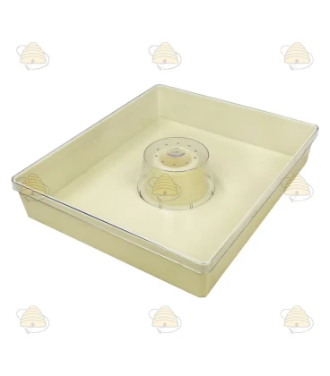 Feeding bowl 6 liters transparent lid opening center