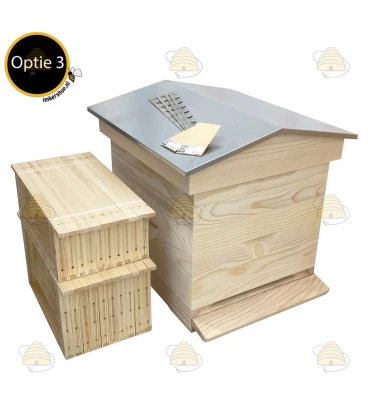 Spaarkast grenen Premium met puntdak (1bk, 1hk) BeeFun®